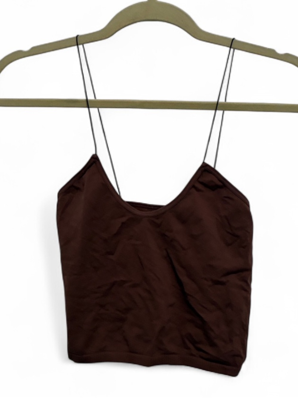 Intimately Free People Dark Red Bungee Straps Crop Top